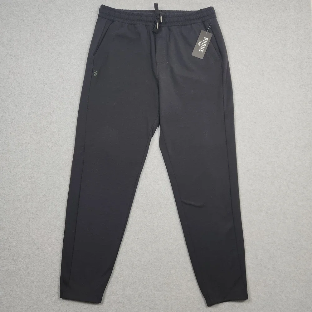 Rhone Jogger Pants Mens Large Black Stretch Zip Pocket Dreamstate Jogger